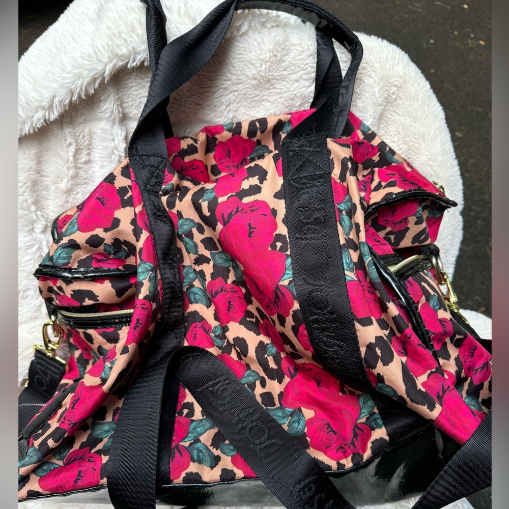 Original Betsy Johnson duffle bag. Well loved - but still fabulous.